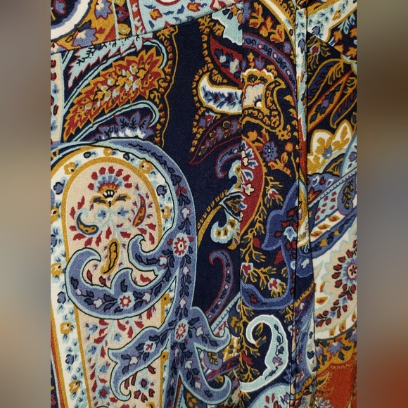 Plus Size 3X Venus Paisely Print cold shoulder blouse top shirt women's - Picture 4 of 6